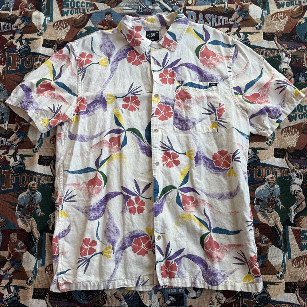 Vans x Chris Johanson Hawaiian Floral Print Men's Shirt